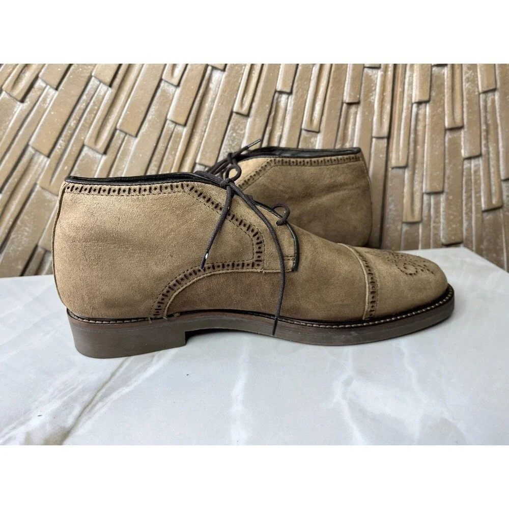 Marc Joseph New York Men Suede Leather Gold Collection Dress Ankle Boot 8.5